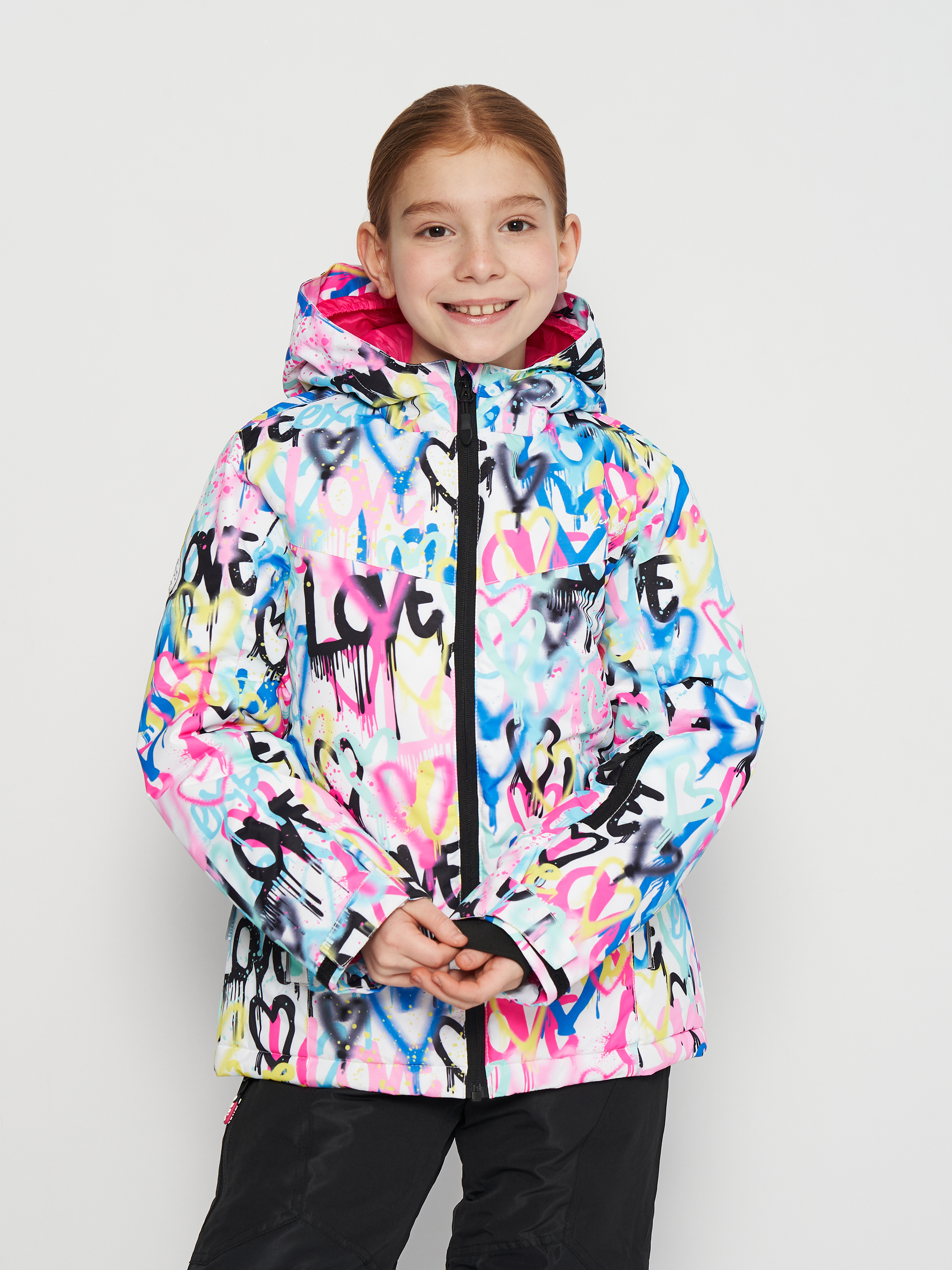Акція на Підліткова зимова лижна куртка для дівчинки Lemon Outerwear Snow&Ski Girl ZL3152106OSG-022 146 см Різнокольорова від Rozetka