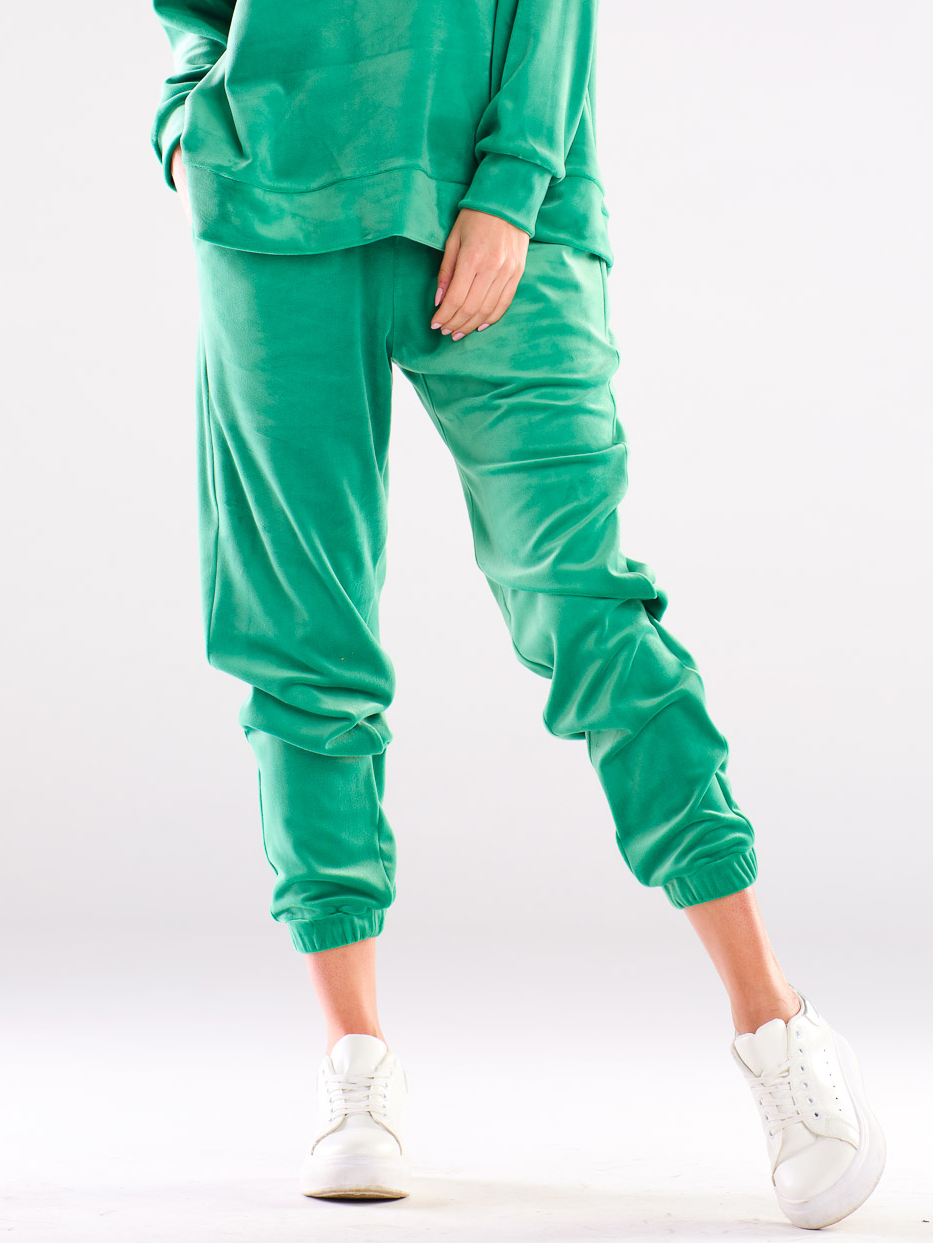 Акція на Спортивні штани жіночі Awama A411 L Зелені від Rozetka
