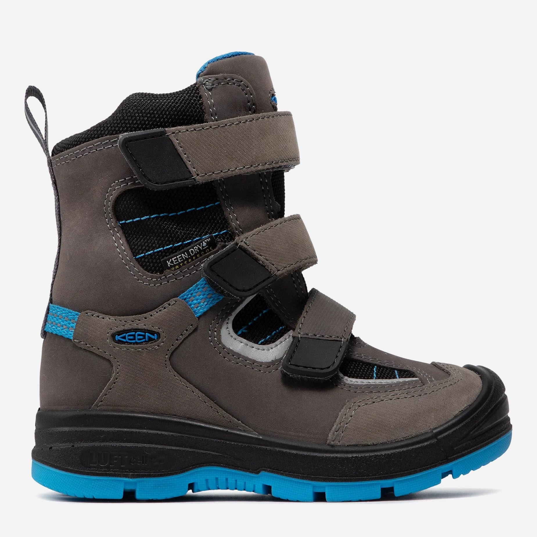 Акція на Дитячі зимові черевики для хлопчика Keen Redwood Winter Wp Y 1023682 34 (2) Коричневий/Блакитний від Rozetka
