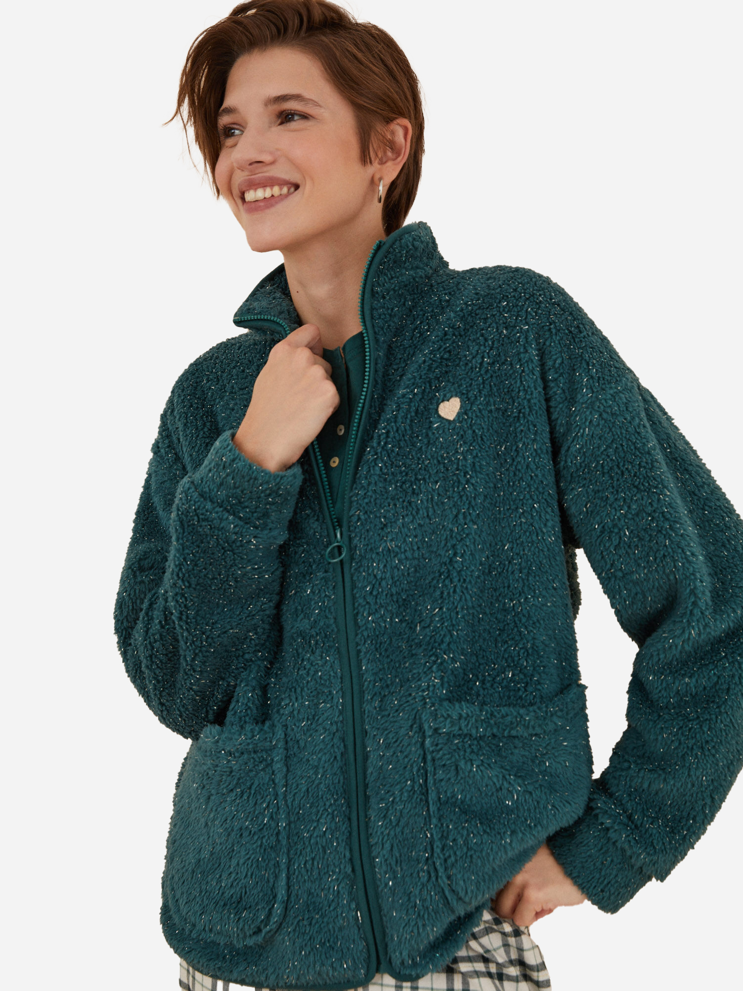 Акція на Піжамна кофта жіноча утеплена Women'Secret MMC GREEN ROBE 3146514 20 M Зелена від Rozetka