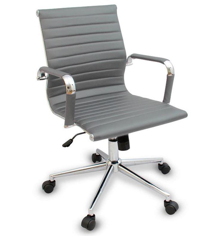 

Кресло для офиса, кабинета Алабама MNEW механизм Tilt Deep металл + обивка экокожа Group SDM Серый