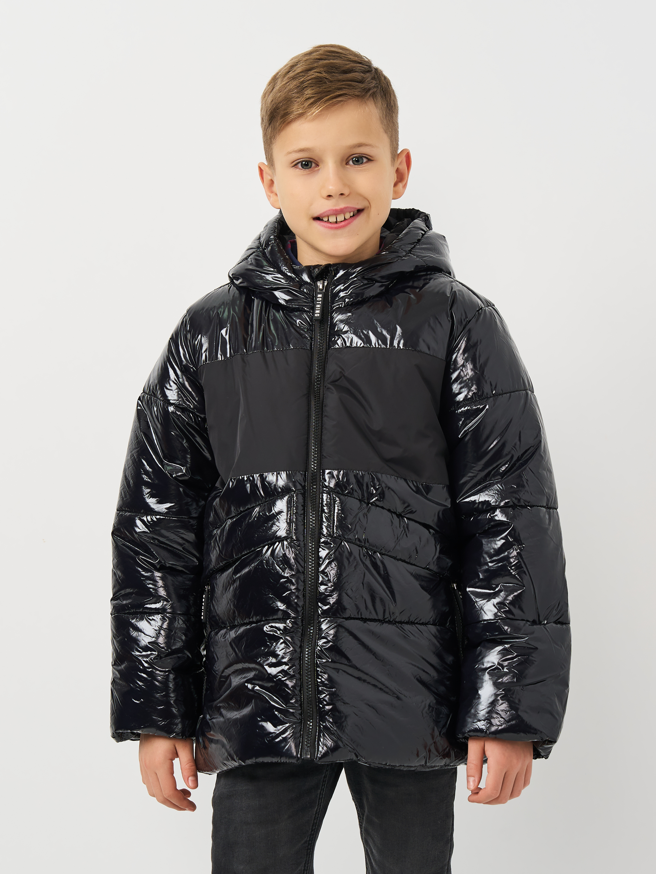 Акція на Куртка зимова дитяча Coccodrillo Outerwear Boy Kids ZC3152103OBK-021 134 см Чорна від Rozetka