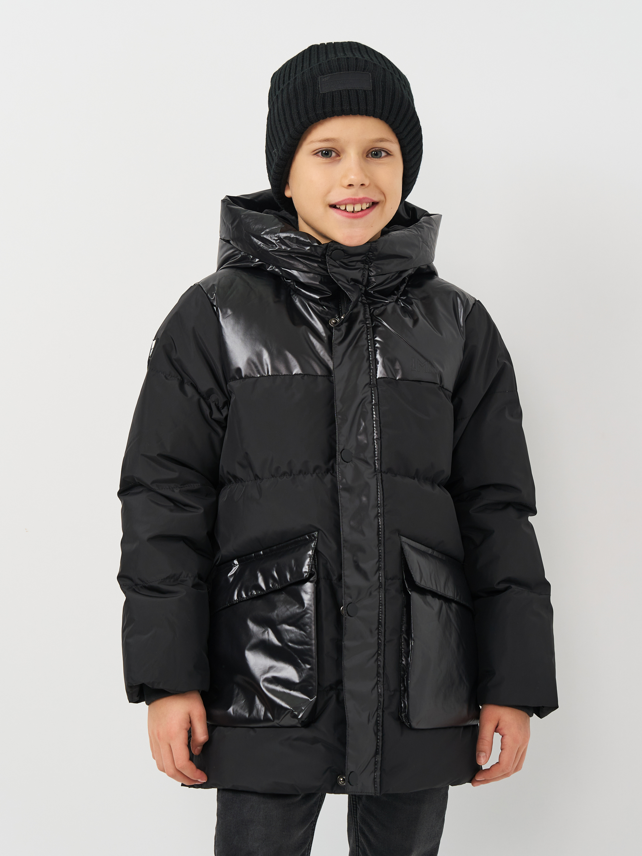 Акція на Куртка зимова дитяча Lemon Outerwear Jesie? Boy ZL3152101OJB-021 134 см Чорна від Rozetka