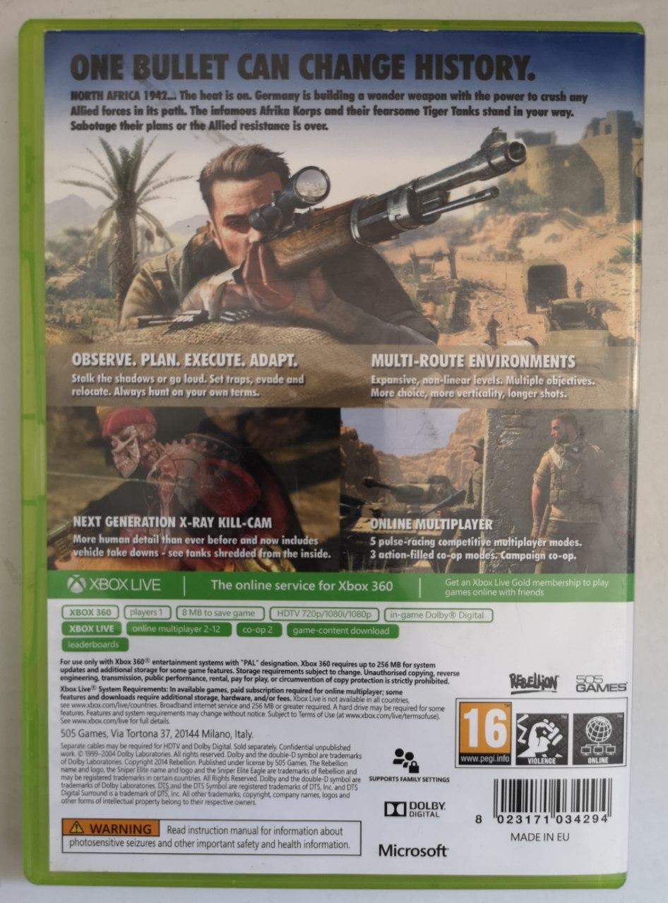 ROZETKA » Sniper Elite 3, Б/У, русские субтитры - диск для Xbox 360 от  продавца: RetroGaming Shop купить в Украине: цена, отзывы