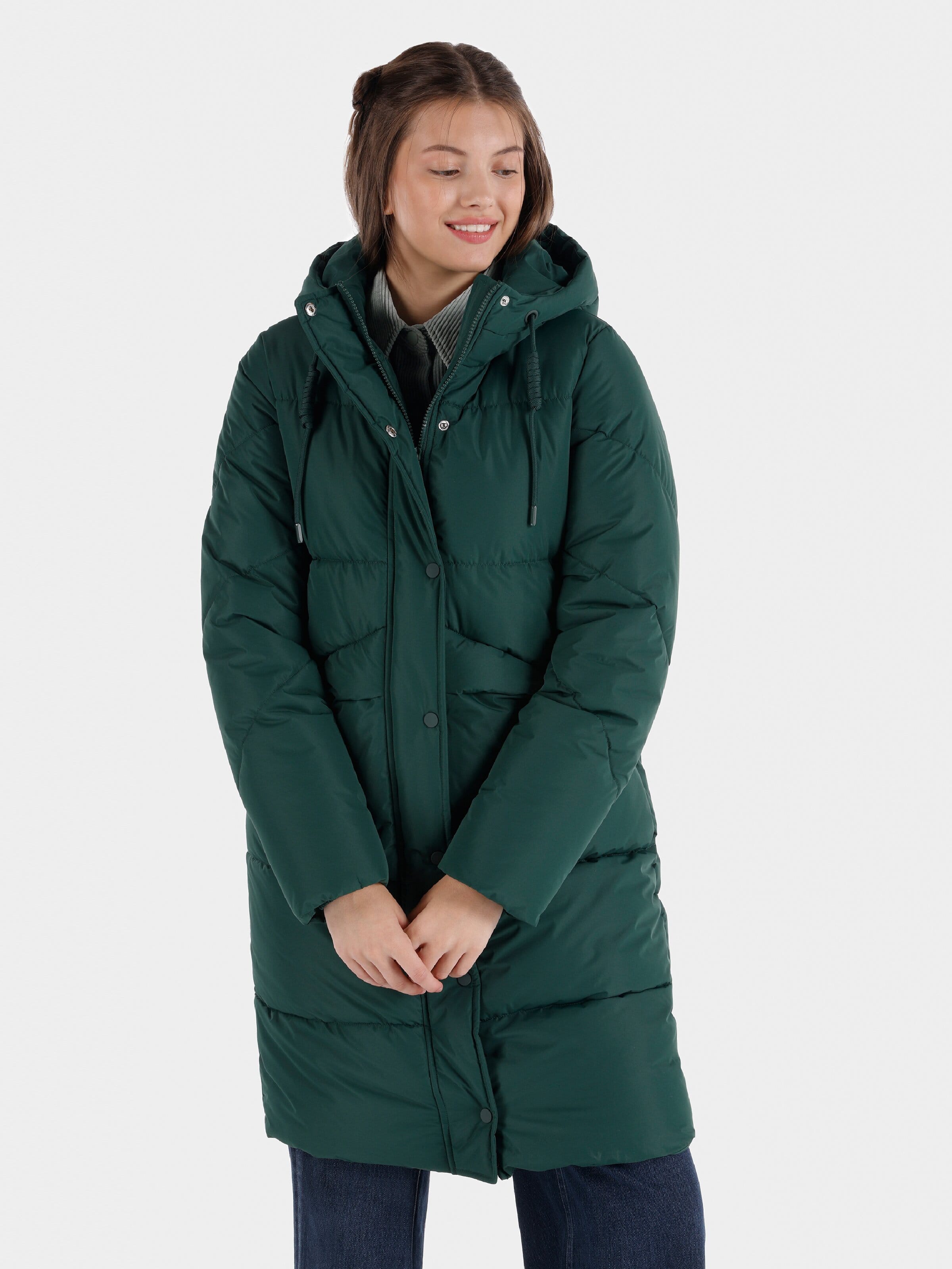 Акція на Куртка зимова довга жіноча Colin's CL1064973 XL Green від Rozetka