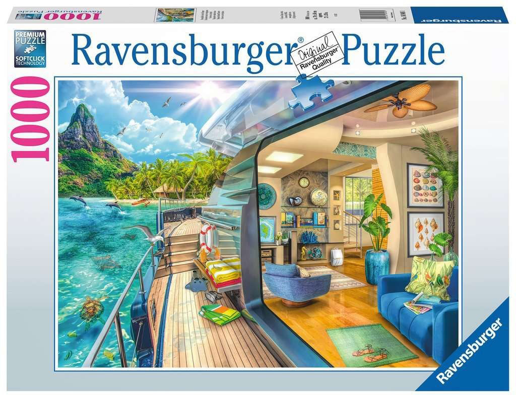 Фото - Пазли й мозаїки Ravensburger Puzzle  Tropical Island Charter 1000 elementów  