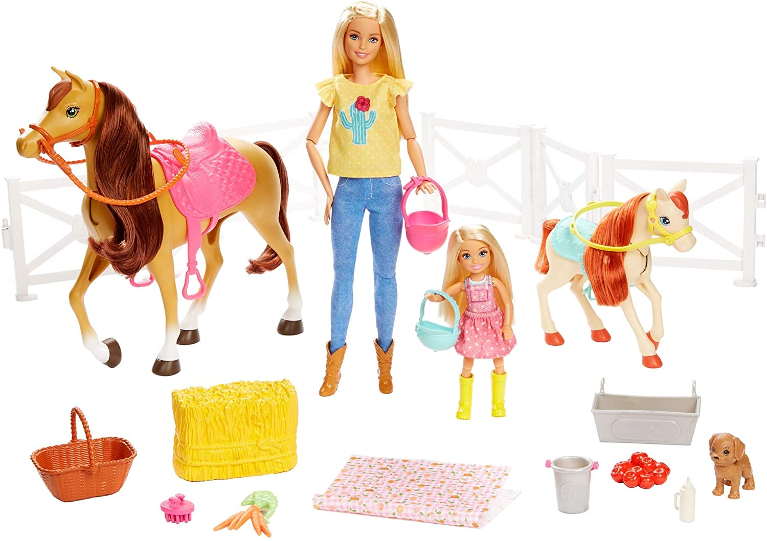 Игровой набор кукол Барби и Челси с лошадьми Верховая езда Barbie Hugs N  Horses Playset with Barbie & Chelsea Dolls, Blonde (FXH15) – фото, отзывы,  характеристики в интернет-магазине ROZETKA от продавца: Вuy