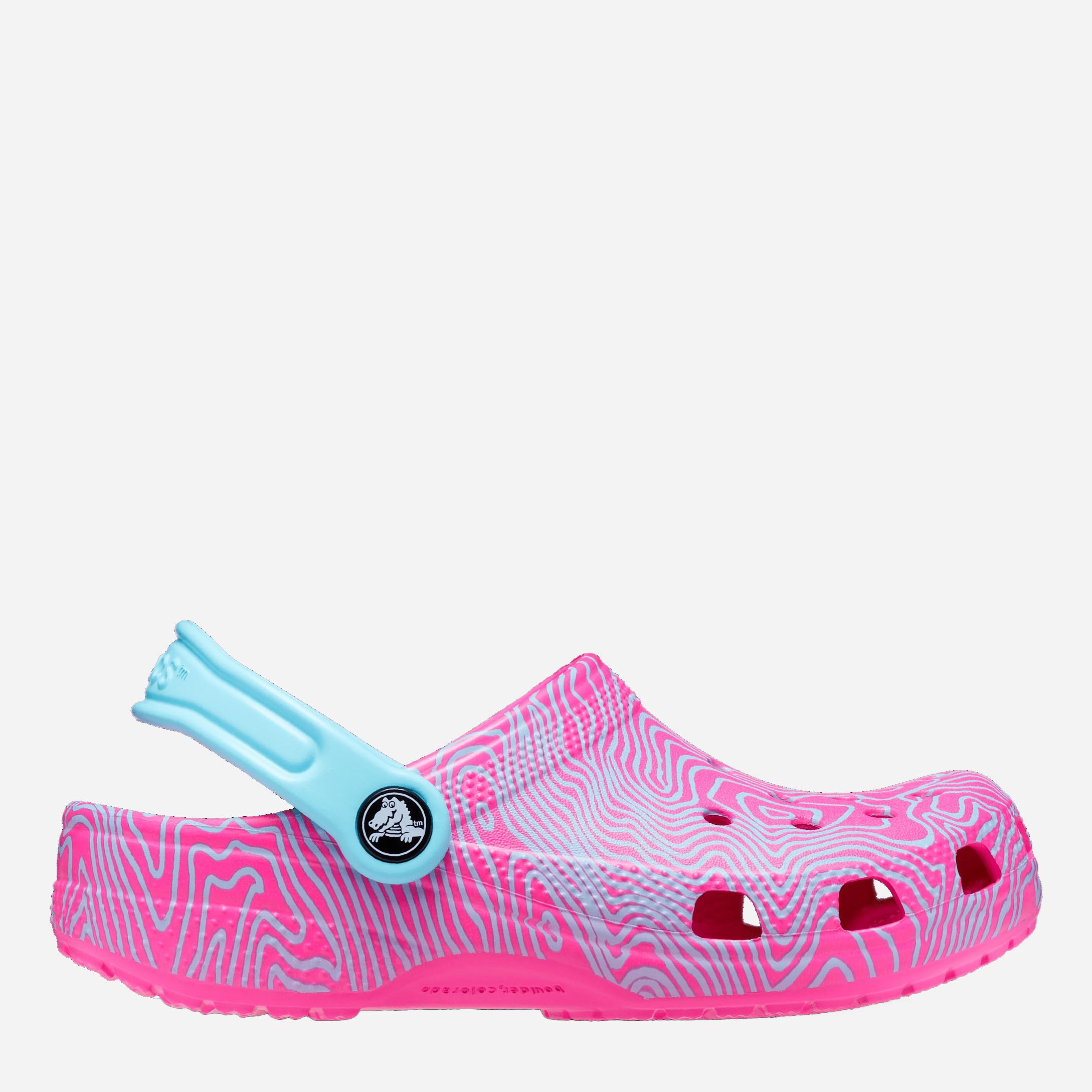 Кроксы детские Crocs Classic Topographic Clog KCR208313 32-33 Розовые ...