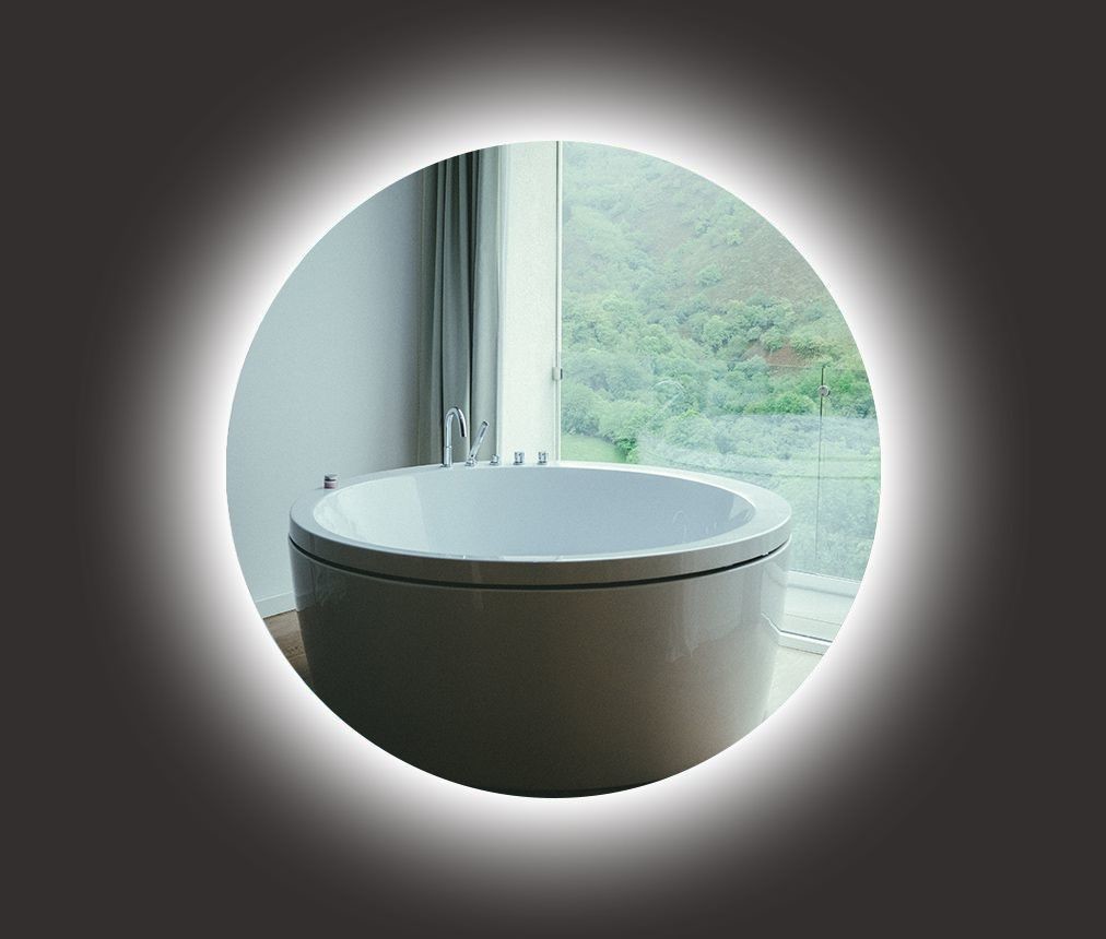 

Зеркало Shape 01 + амбилайт (60x60 см), контурная LED подсветка