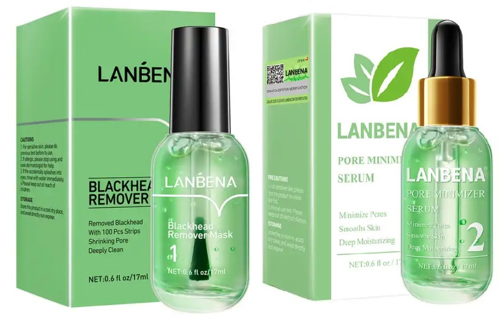 Набор для удаления черных точек Lanbena Blackhead Remover 17 мл*2 от ...
