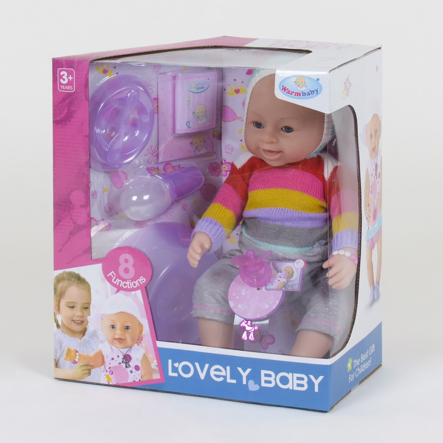 

Кукла пупс Warm Baby 8040-562 функциональный с аксессуарами высота 42 см