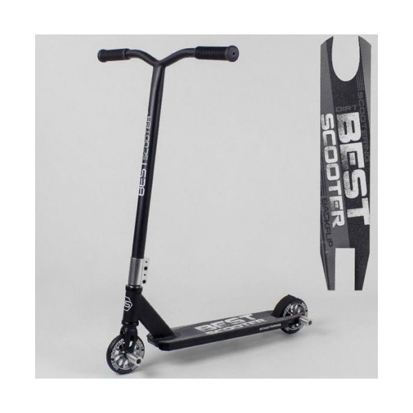 

Самокат трюковый Best Scooter 31040 с Пегами Черный с Серым