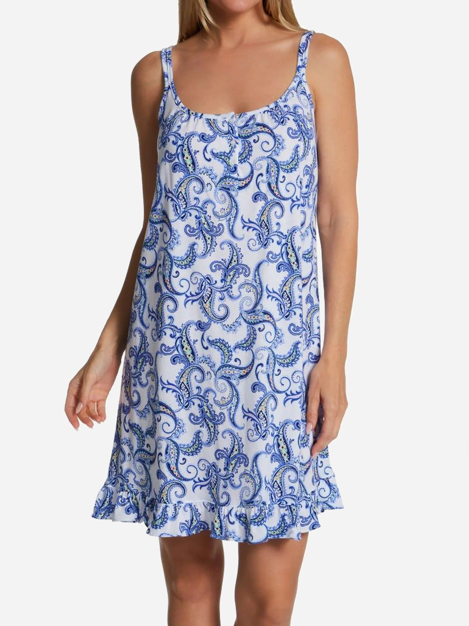 Акція на Нічна сорочка жіноча бавовняна Ralph Lauren 87551859 XL Блакитна від Rozetka
