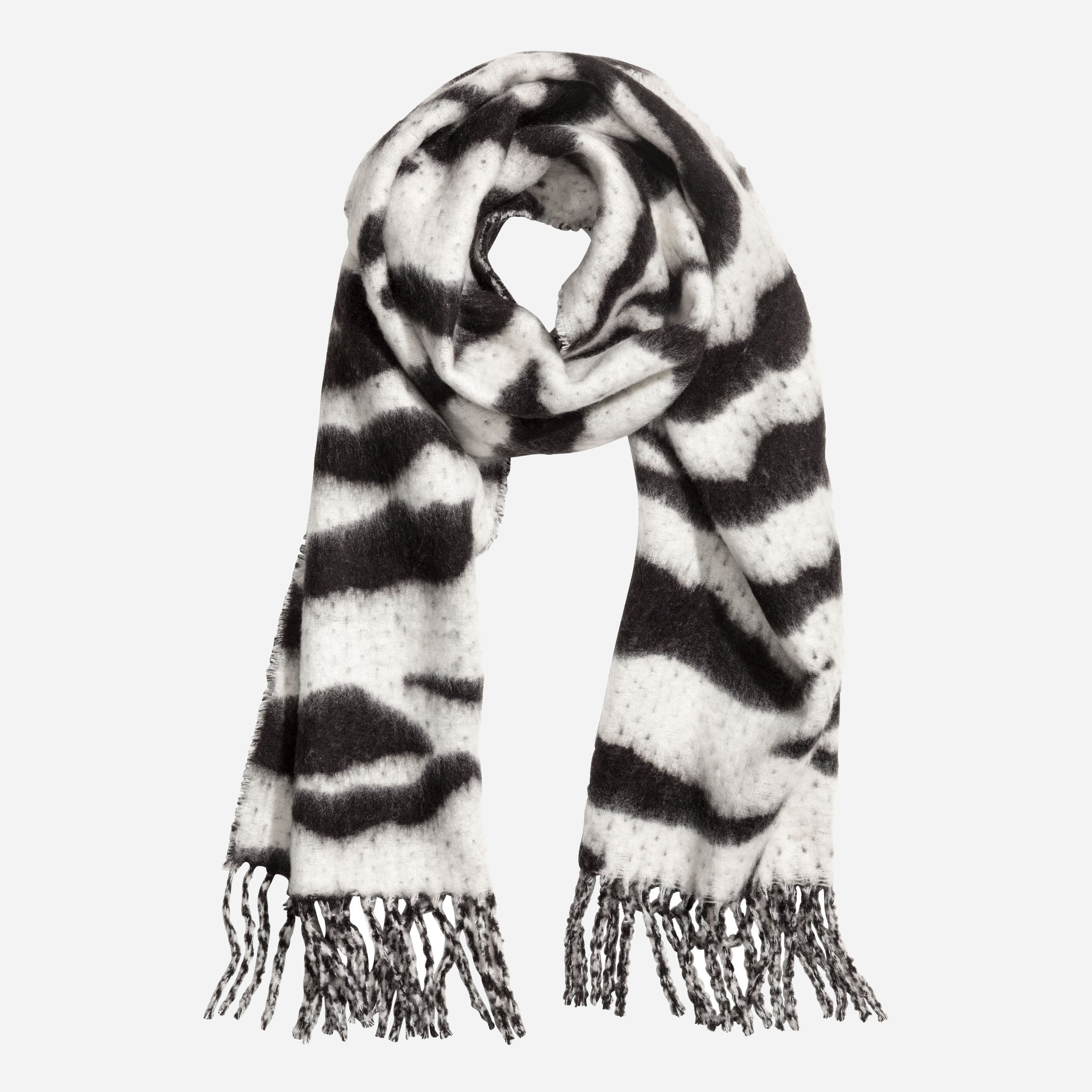 Шарф женский H&M 5517236ral One Size Черно-белый (PS2030000282623) – в ...