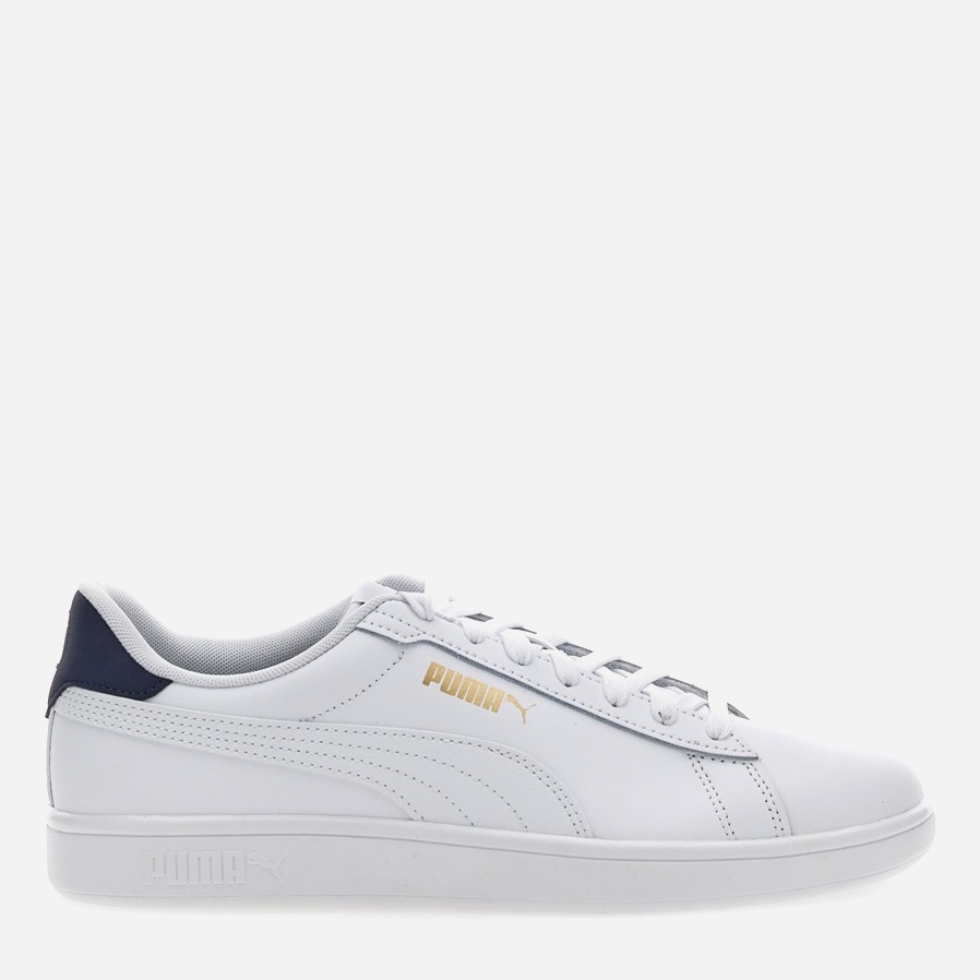 Акція на Чоловічі кеди низькі Puma Smash 3.0 L 39098713 44 (9.5UK) 28.5 см Puma White-Puma Navy-Puma Gold від Rozetka