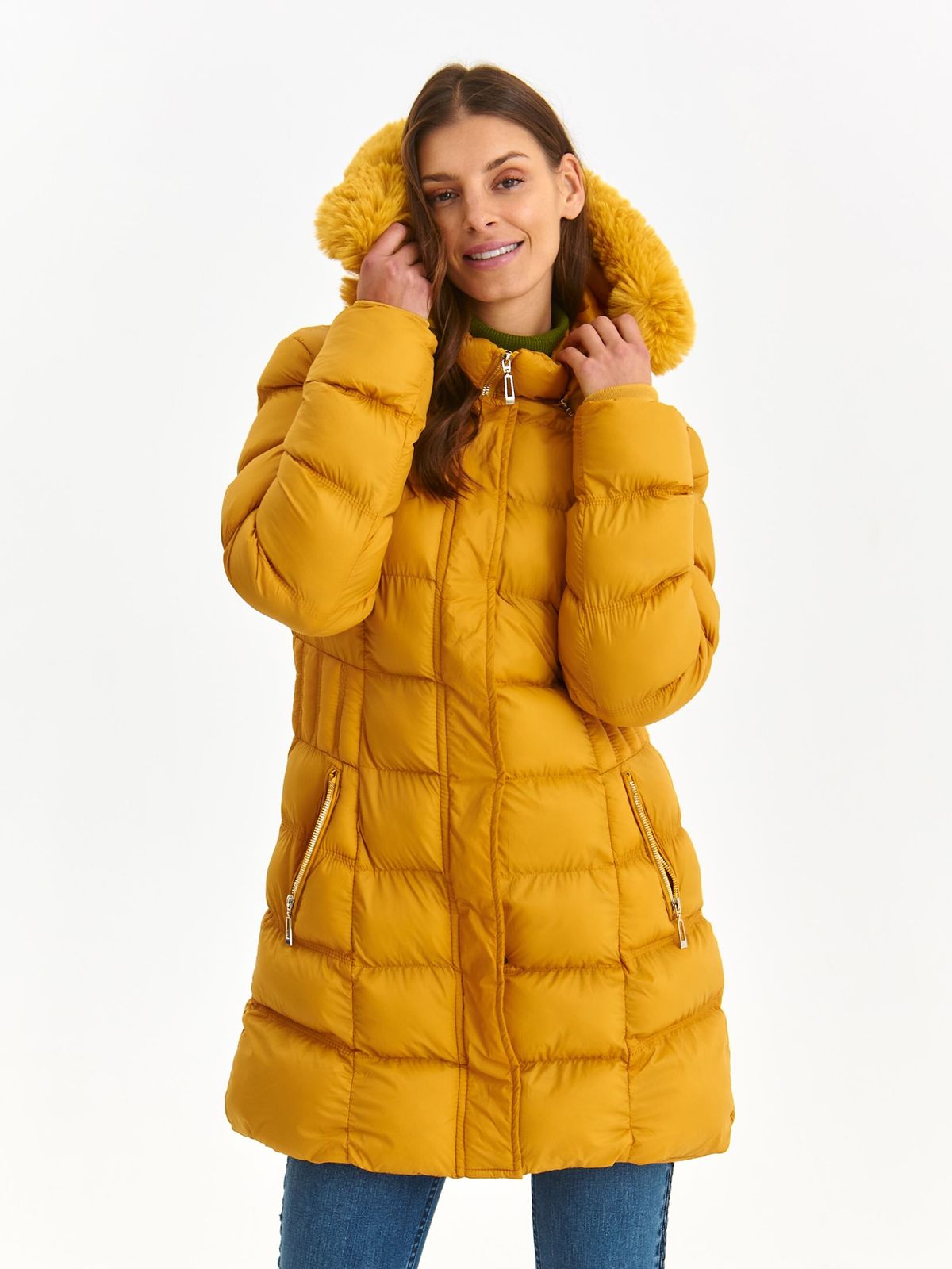 Акція на Куртка зимова жіноча Top Secret SKU1356ZO 34 Жовта від Rozetka
