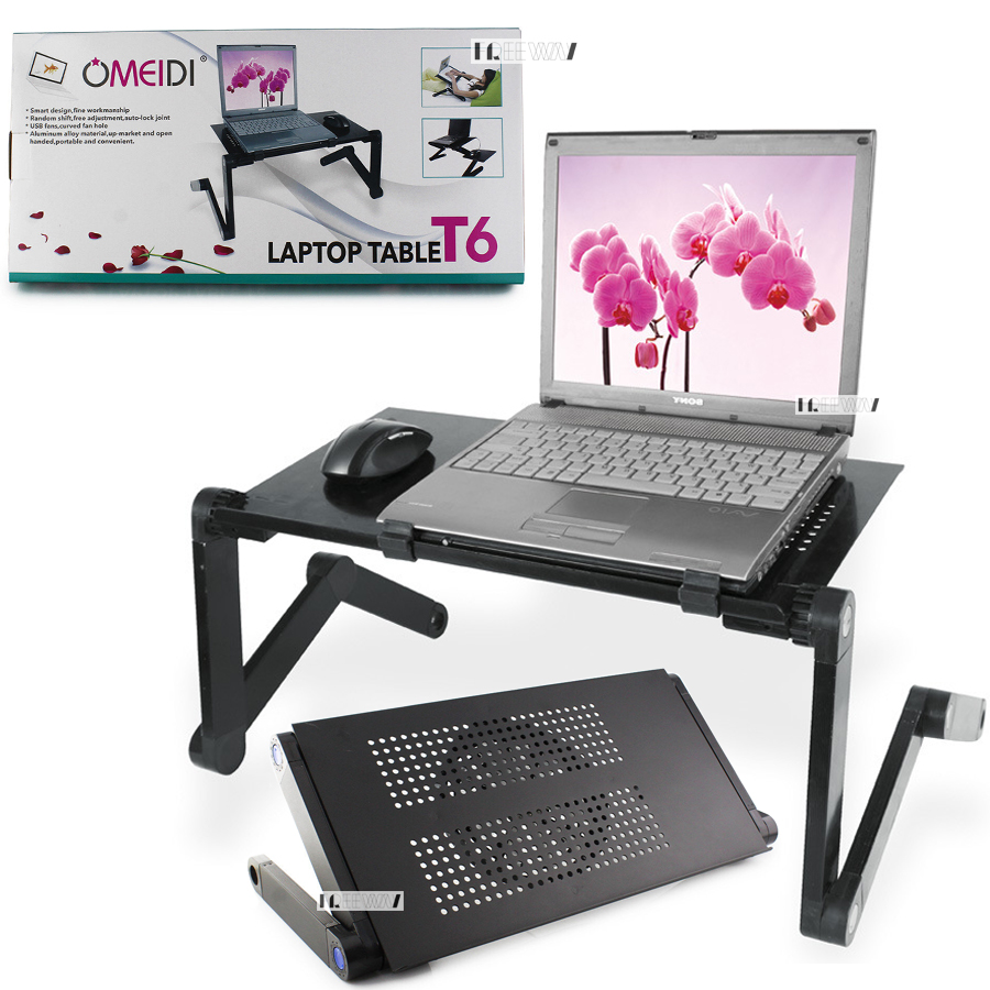Столик для ноутбука Laptop Table T6 с охлаждением и регулировкой высоты ...