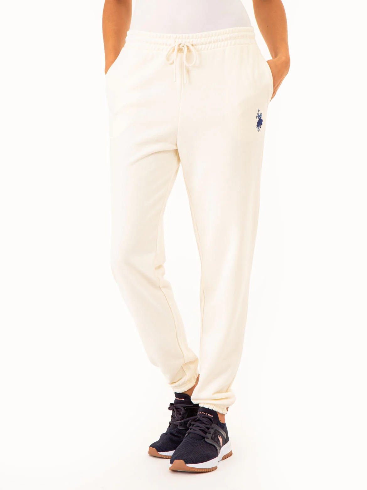 Акция на Спортивні штани жіночі U.S. Polo Assn 215810-8Q00A(VANILLA PREP) XS Ванільні от Rozetka