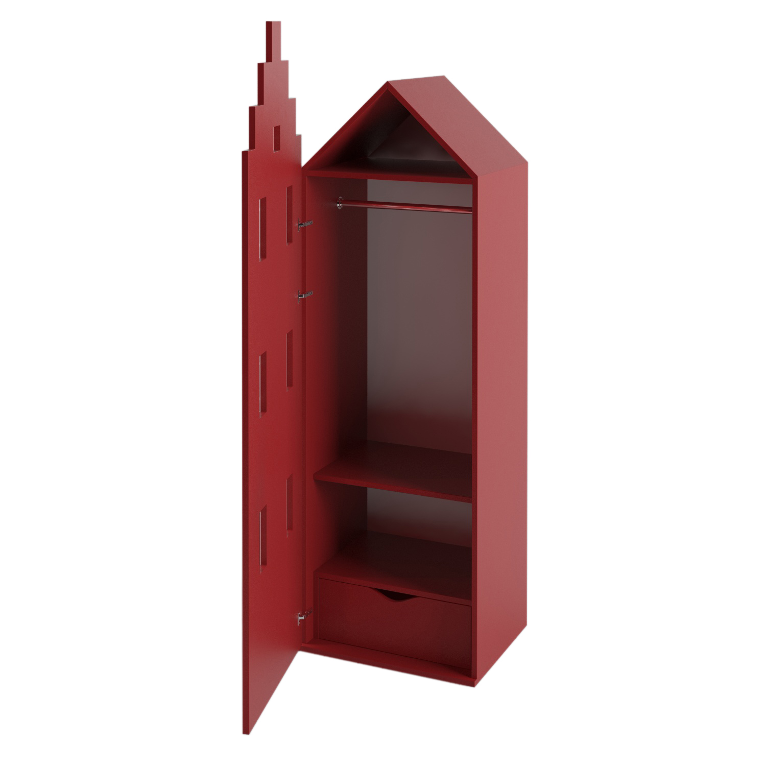 

Гардеробный шкаф домик Амстердам Little Room Little Room Baby House бордовый (WFR-000019)