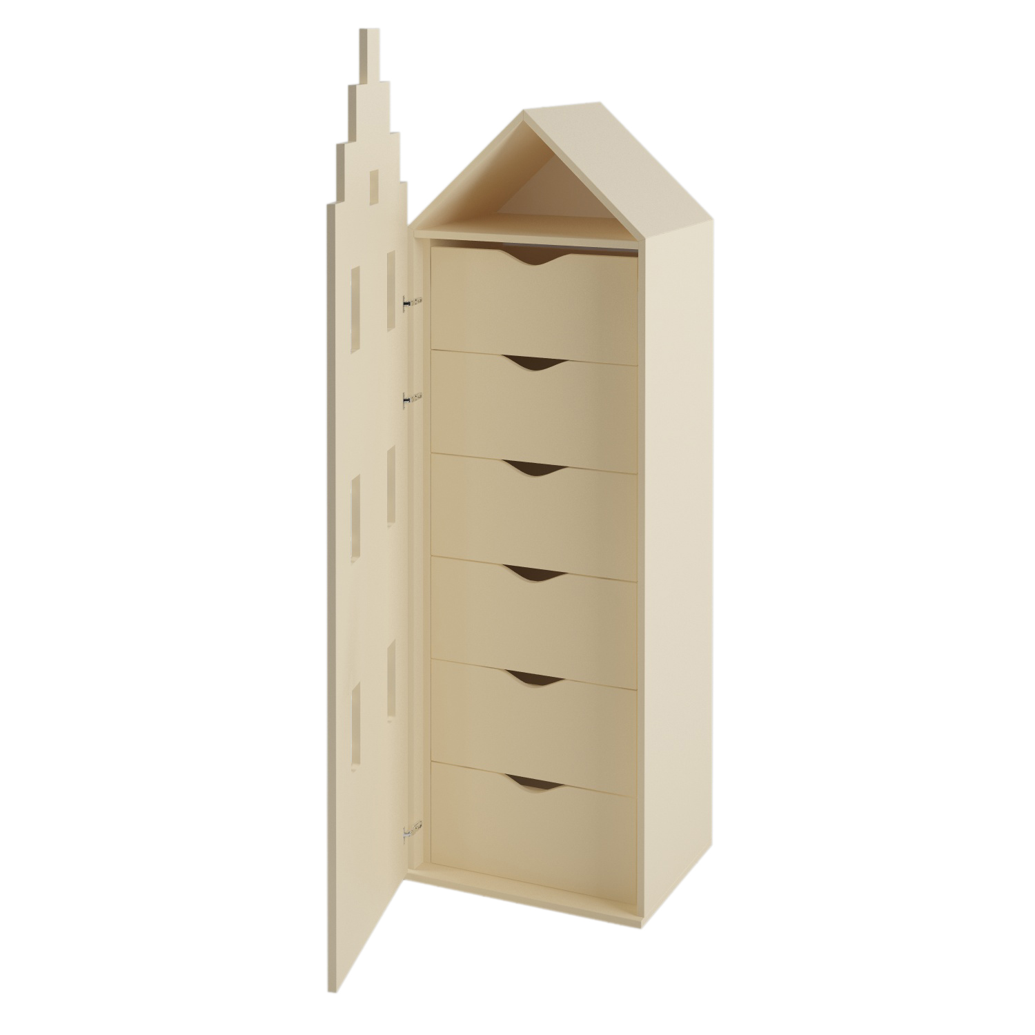 

Детский шкаф домик комод Амстердам Little Room Little Room Baby House ваниль (VAN-1301-14)