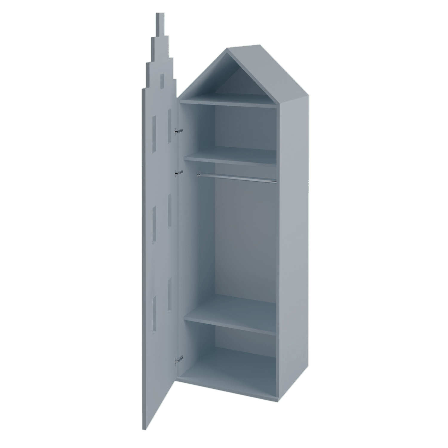 

Детский шкаф Амстердам для хранения вещей Little Room Little Room Baby House голубой (GLB-7179-4)