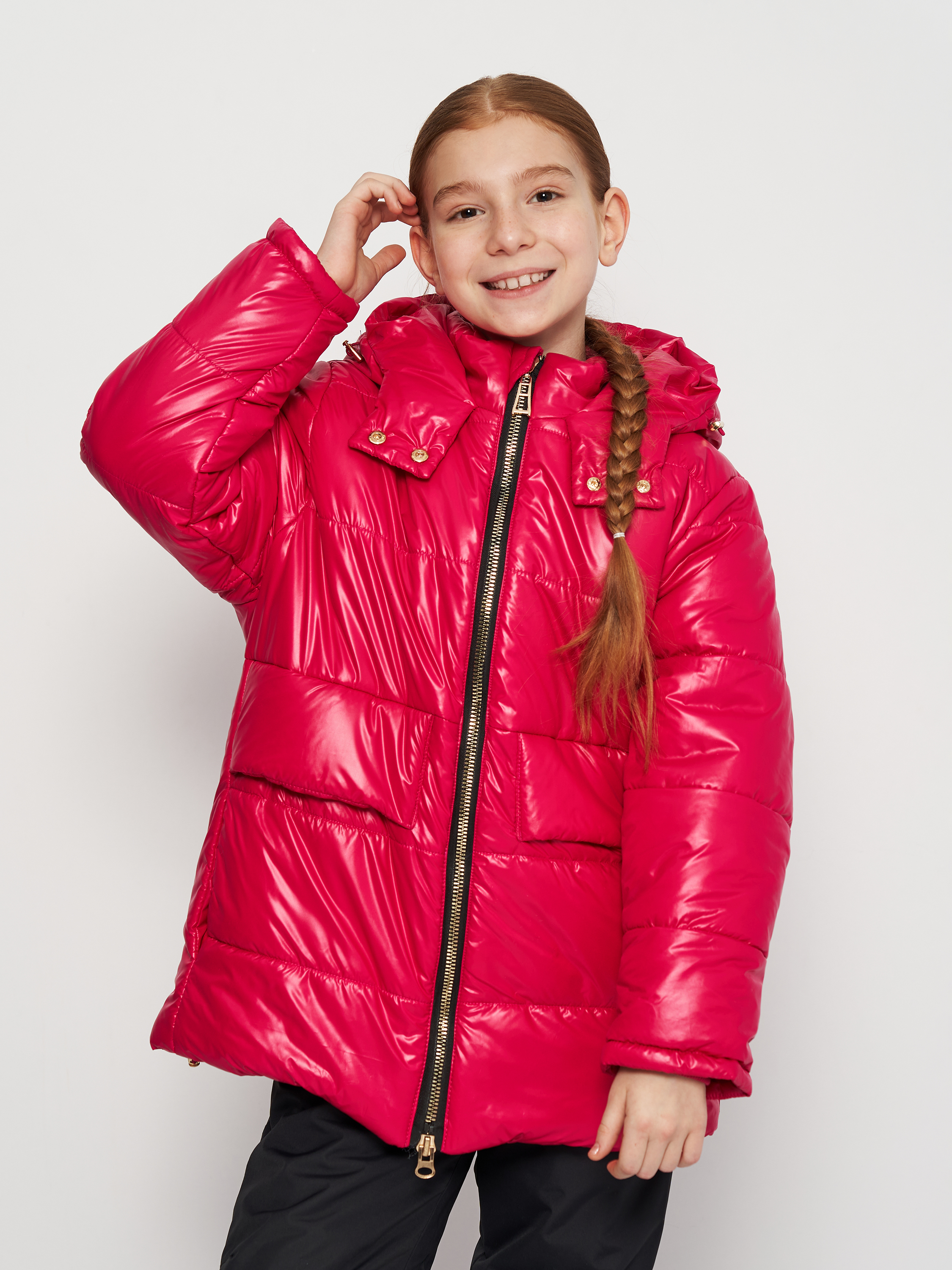 Акція на Підліткова зимова куртка для дівчинки Одягайко 20517 140 см Рожева від Rozetka