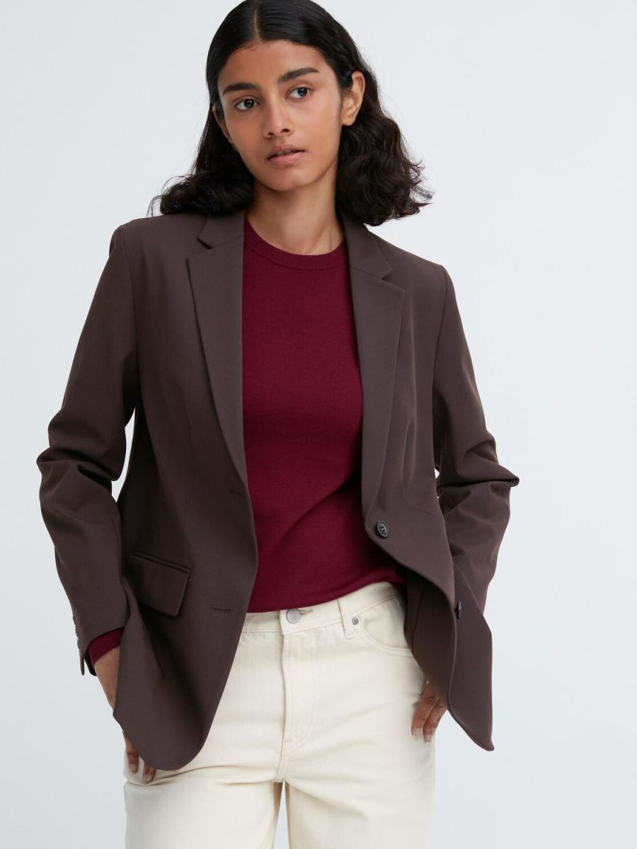 Пиджак женский Uniqlo 929971878 XL Коричневый (1159795334) – в интернет ...