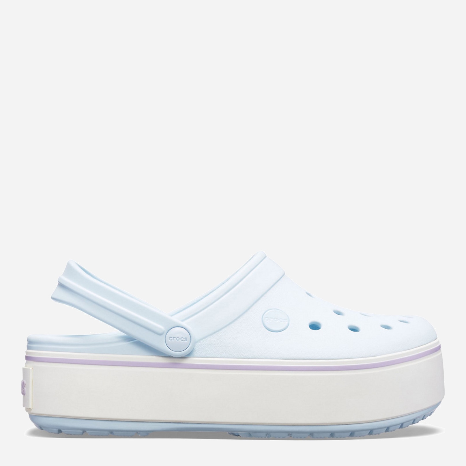 Акція на Жіночі крокси Crocs Crocband Platform Mineral Blue 205434-4JR 36-37 (M4/W6) 22 см Світло-блакитні від Rozetka