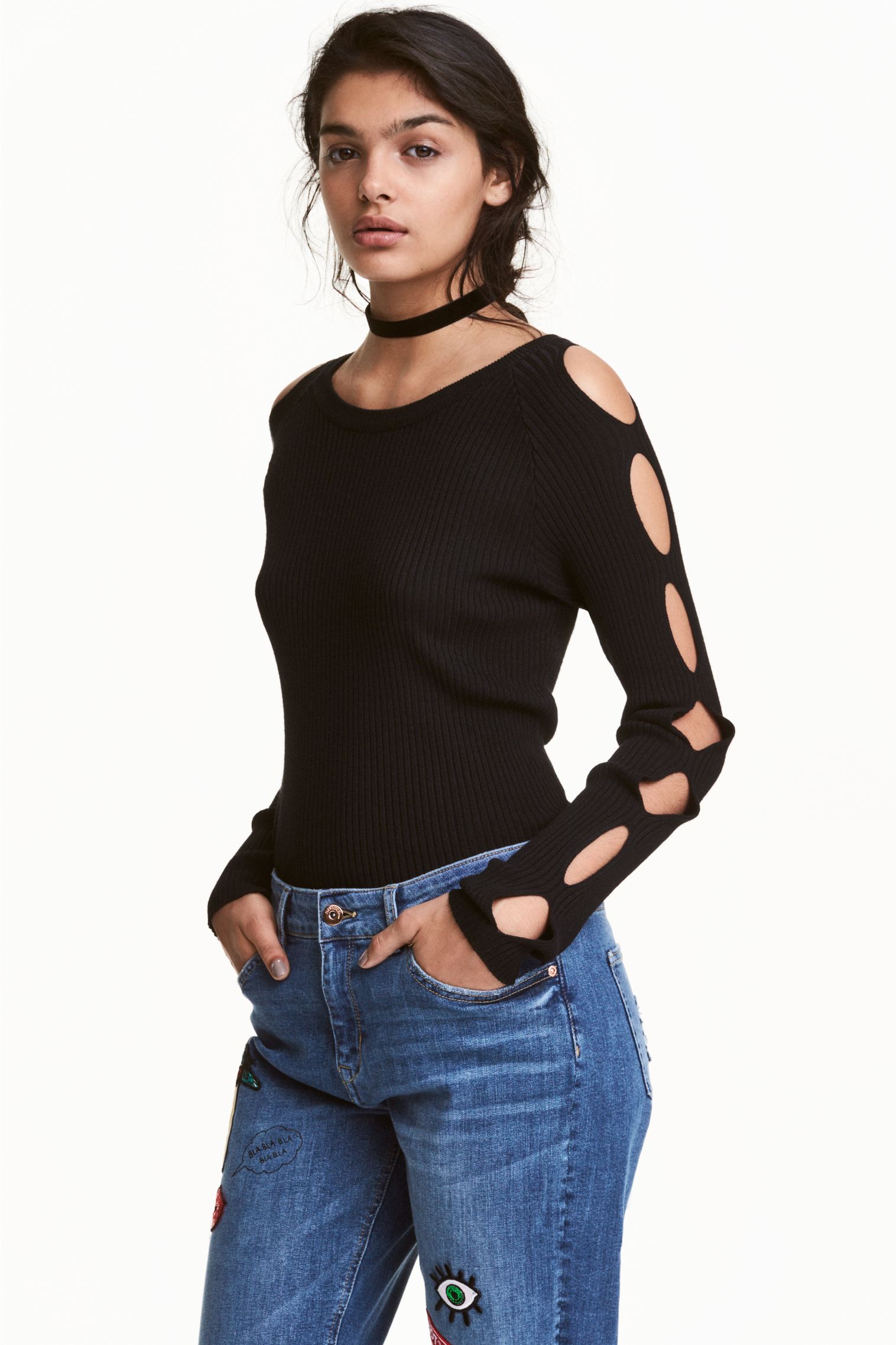 

Джемпер H&M S черный 26104484704