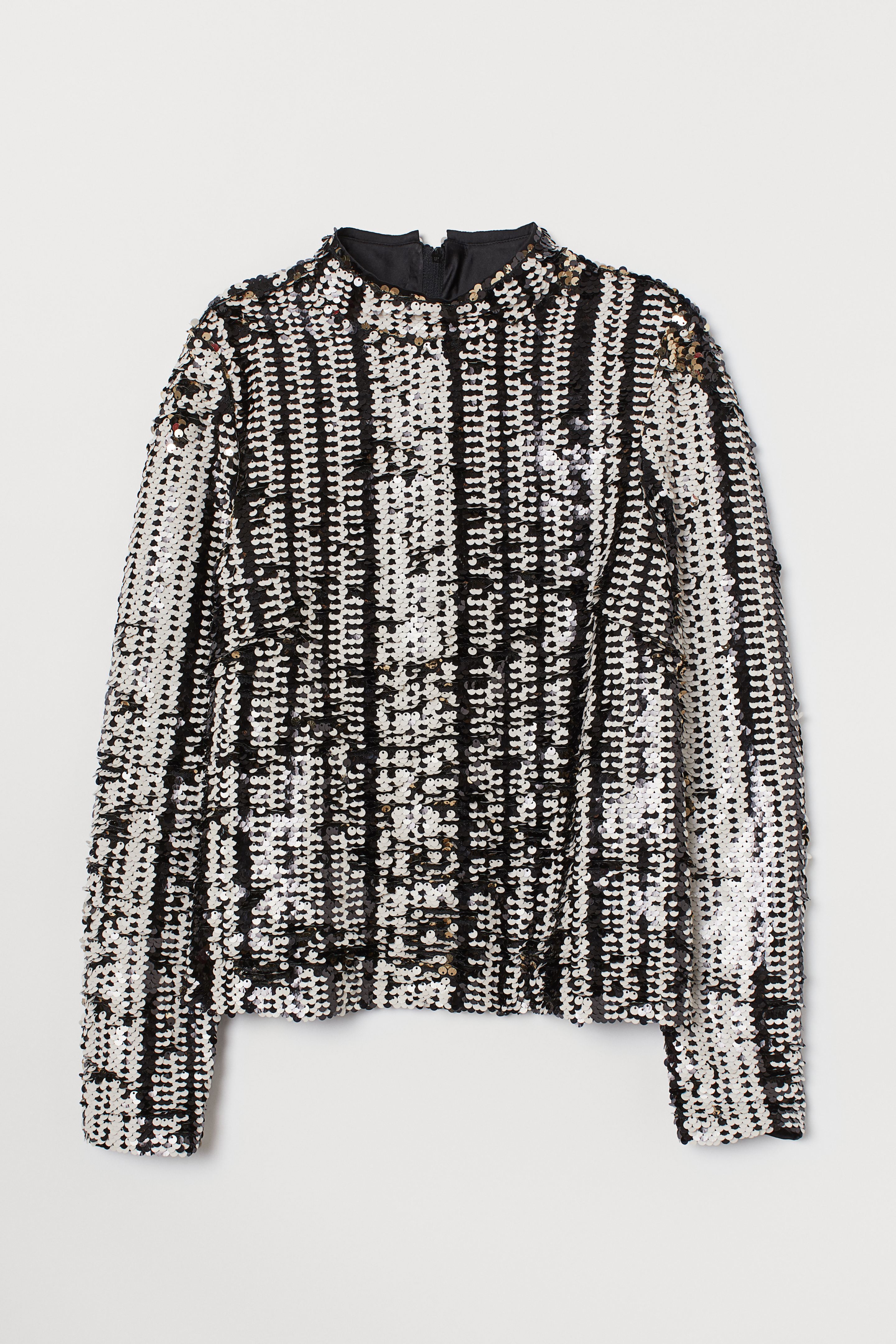 

Блуза H&M 46 черно белый 8294390