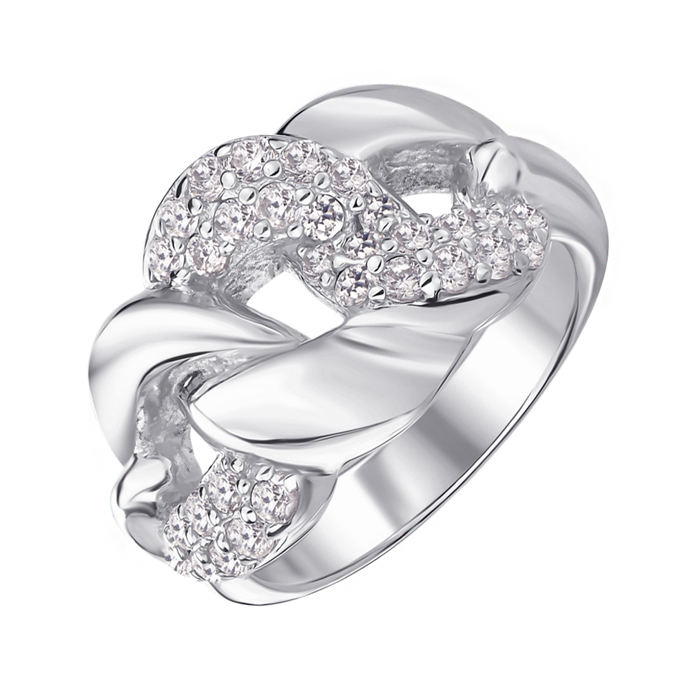 

Серебряное кольцо с цирконием 000145392 16.5 размера