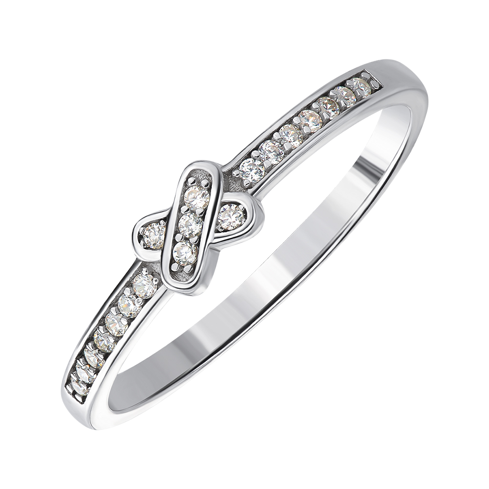 

Серебряное кольцо с фианитами 000144067 18 размера