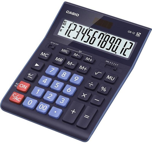 

Калькулятор настольный Casio 209 * 155 * 34.5 мм 12 разрядный синий (GR 12 BU W EP)