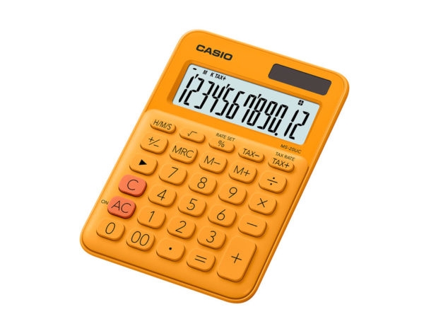 

Калькулятор настольный Casio 12 разрядный 150 * 105 * 22.8 мм оранжевый (MS 20UC RG
