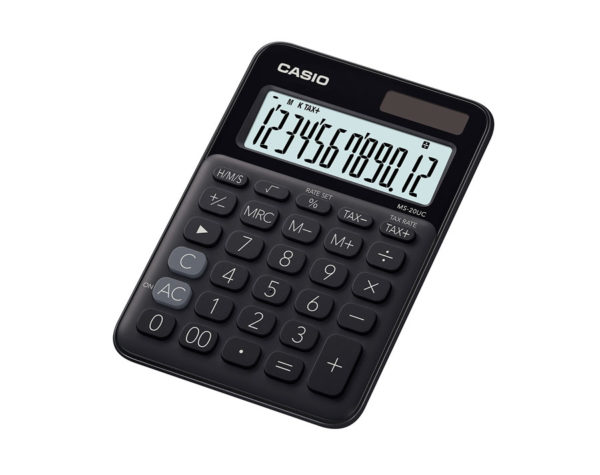

Калькулятор настольный Casio 12 разрядный 150 * 105 * 22.8 мм черный (MS 20UC BK S EС)