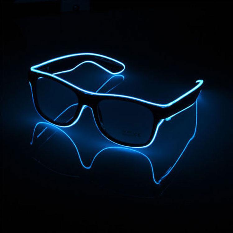 

Очки LTL светодиодные прозрачные El Neon ray blue неоновые