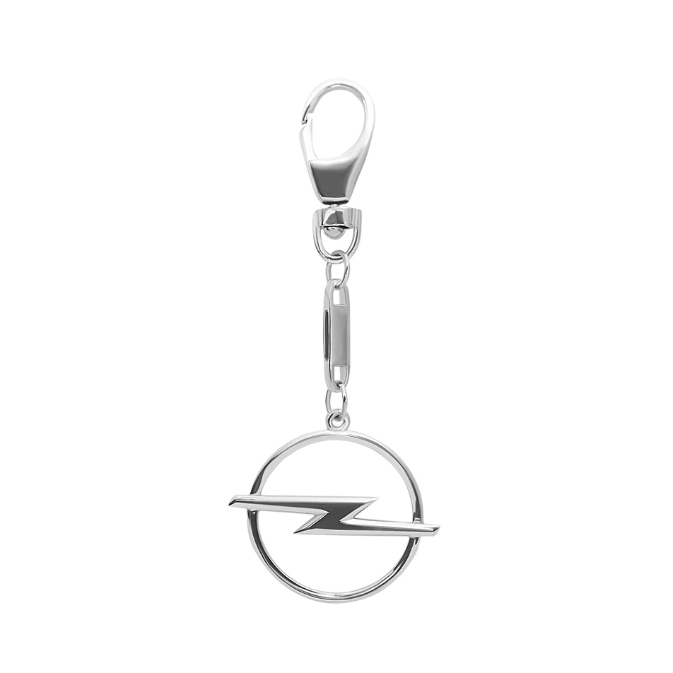 

Серебряный брелок с логотипом Opel на карабине 000093515