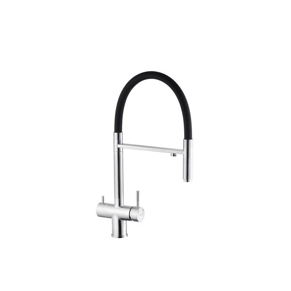 Смеситель кухонный KRONER (KRP) Edelstahl Klassisch-ESG03815BLK с ...