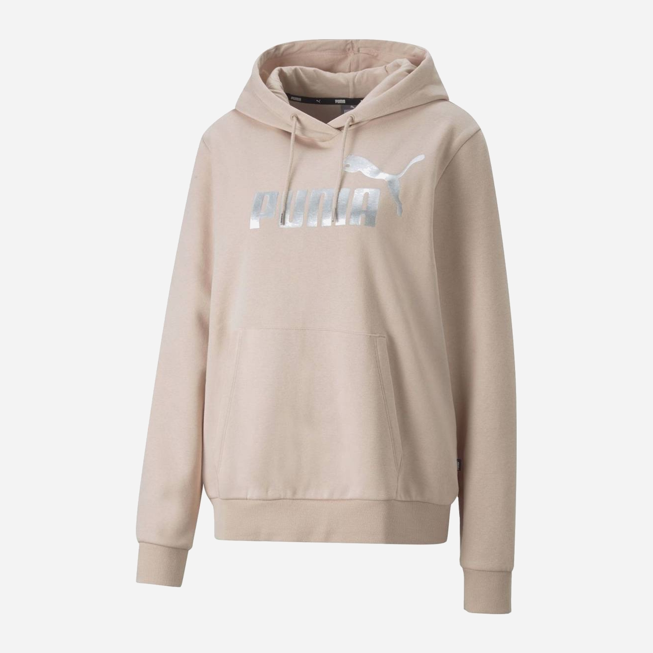 Акція на Худі жіноче Puma Ess+ Metallic Logo Hoodie Fl 849958-47 XS Бежеве від Rozetka