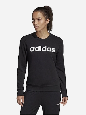 Акція на Світшот жіночий Adidas W E Lin Sweat DP2363 2XS Чорний від Rozetka