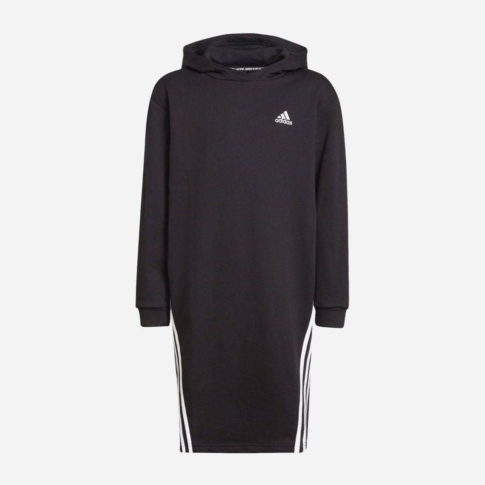 Акція на Дитяче плаття-худі для дівчинки Adidas G Fi 3S H26606 128 см Чорне від Rozetka