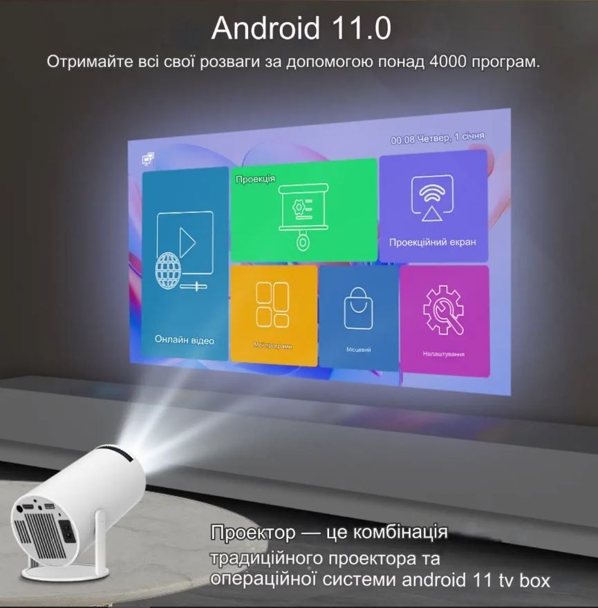 Смарт Проектор MAGCUBIC HY300 4K Android 11 HD BT5.0 Dual Wi-Fi Домашний  кинотеатр (ID#2030471896), цена: 3450 ₴, купить на