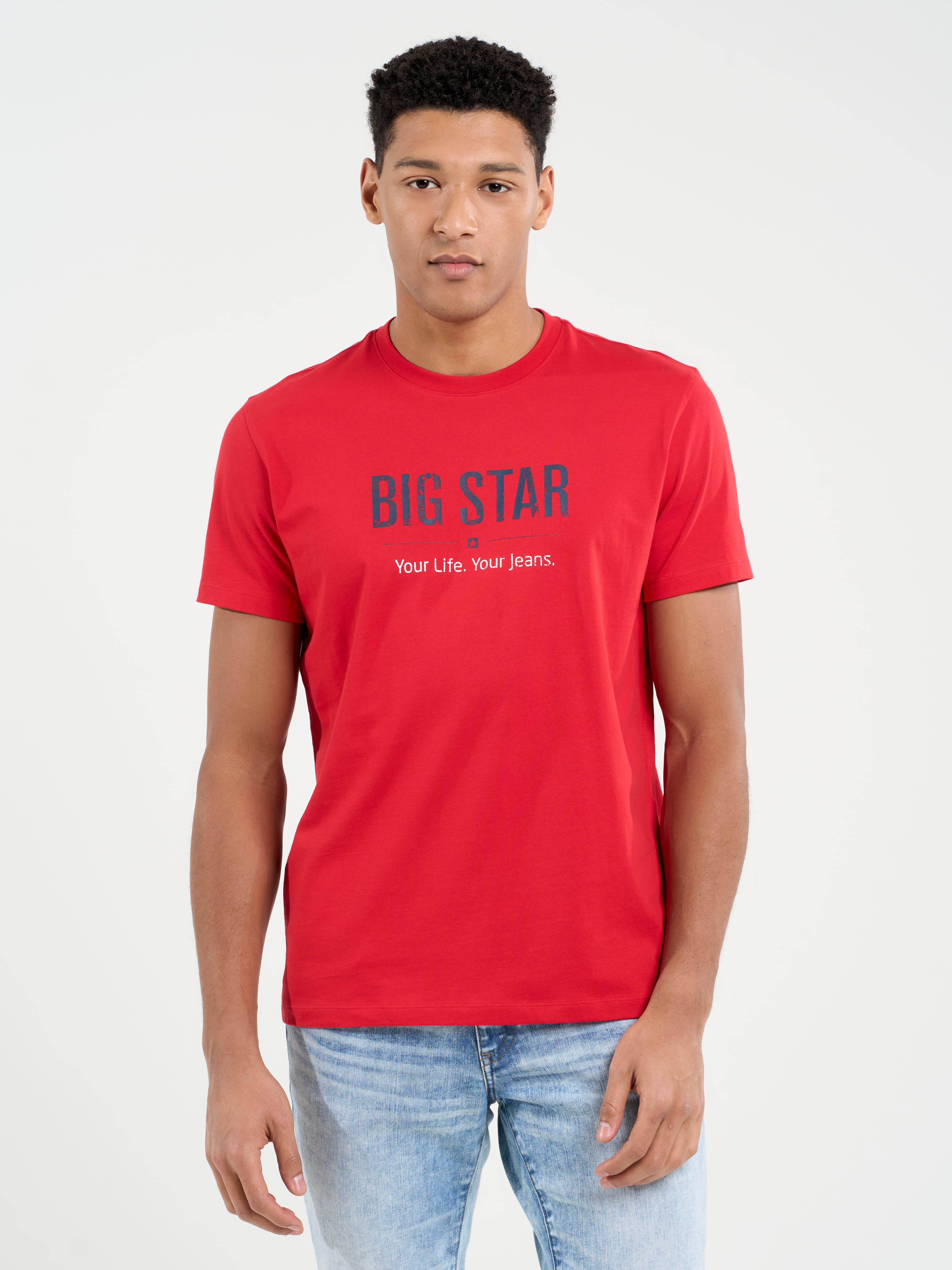 Акція на Футболка чоловіча Big Star Bruno-603 M Червона від Rozetka