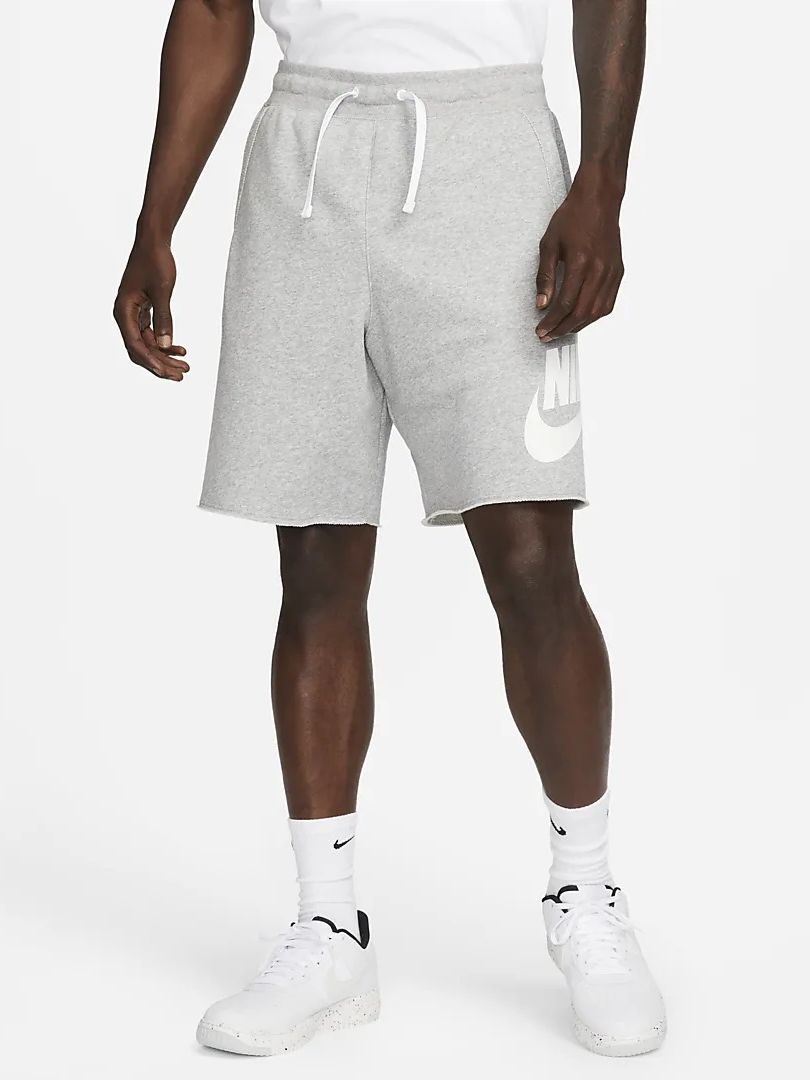 Акція на Шорти бавовняні довгі чоловічі Nike M Nk Club Alumni Hbr Ft Short DX0502-063 3XL Сірі від Rozetka