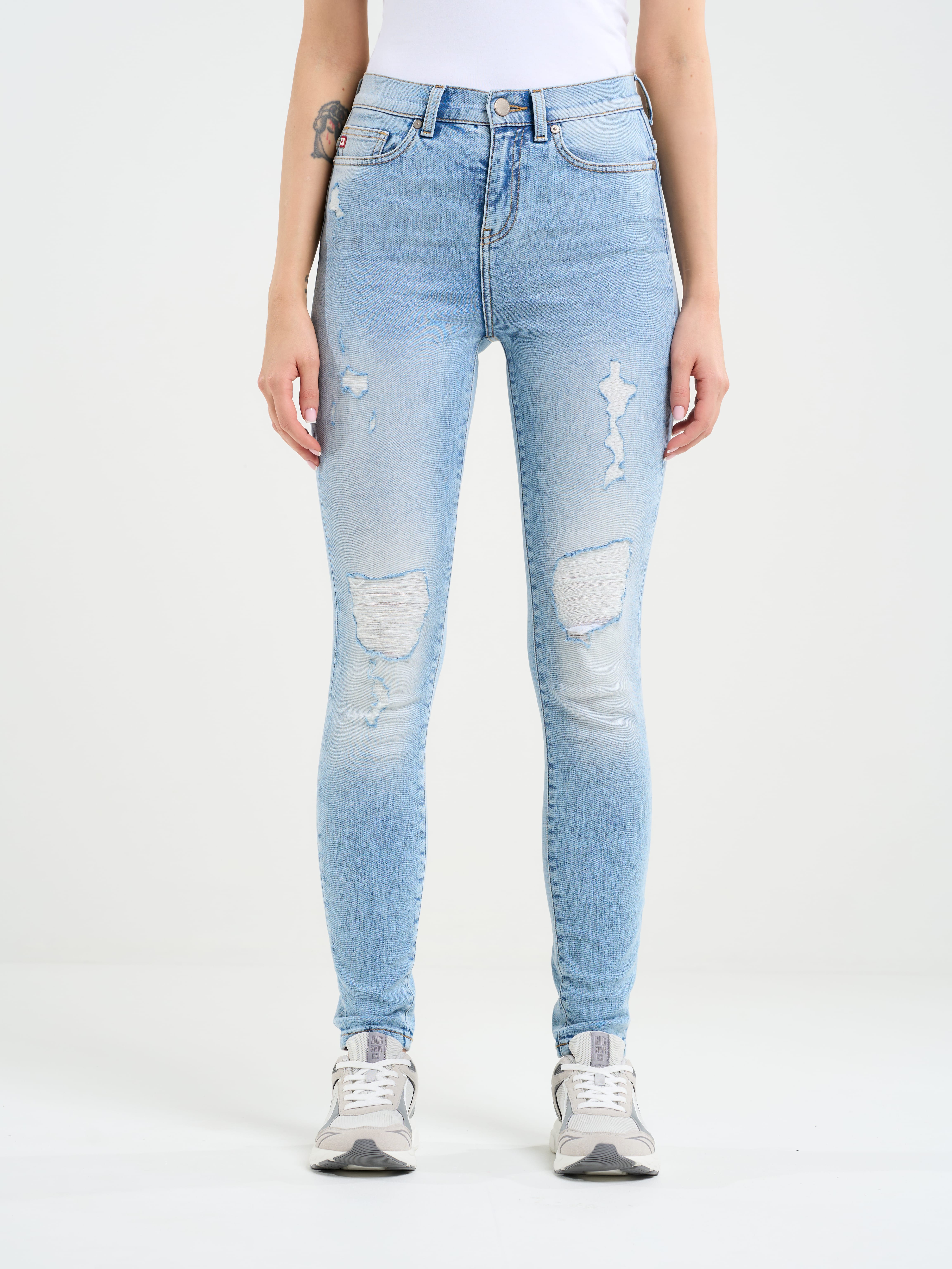 Акція на Джинси Skinny жіночі Big Star Adela High Waist-156 W29-L34 Сині від Rozetka