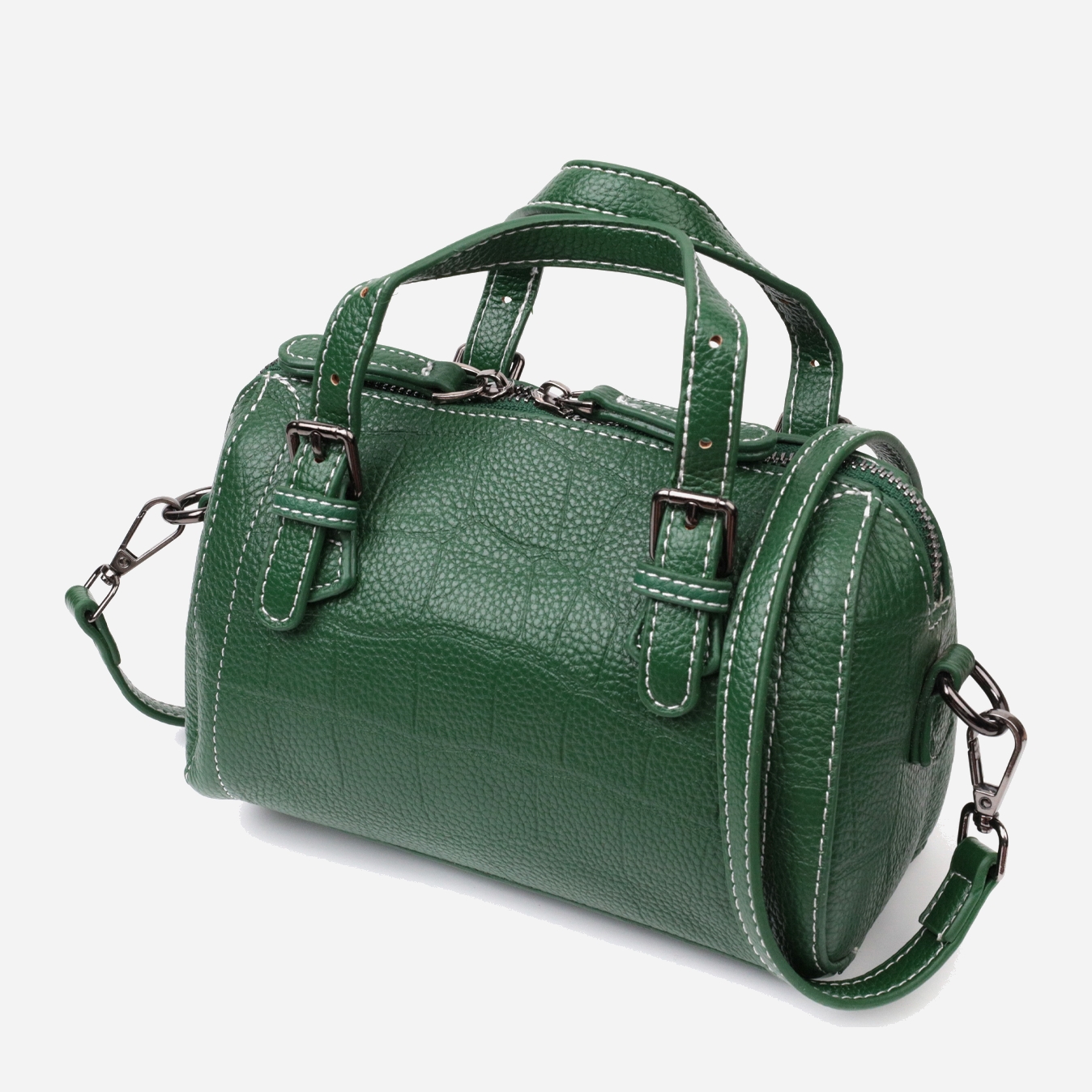 Акция на Сумка жіноча шкіряна Vintage leather-22359 Зелена от Rozetka