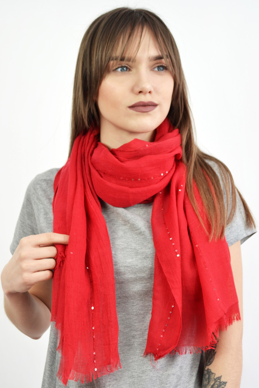 

Шарф FAMO Эмине красный 180*95 (SP-1801)