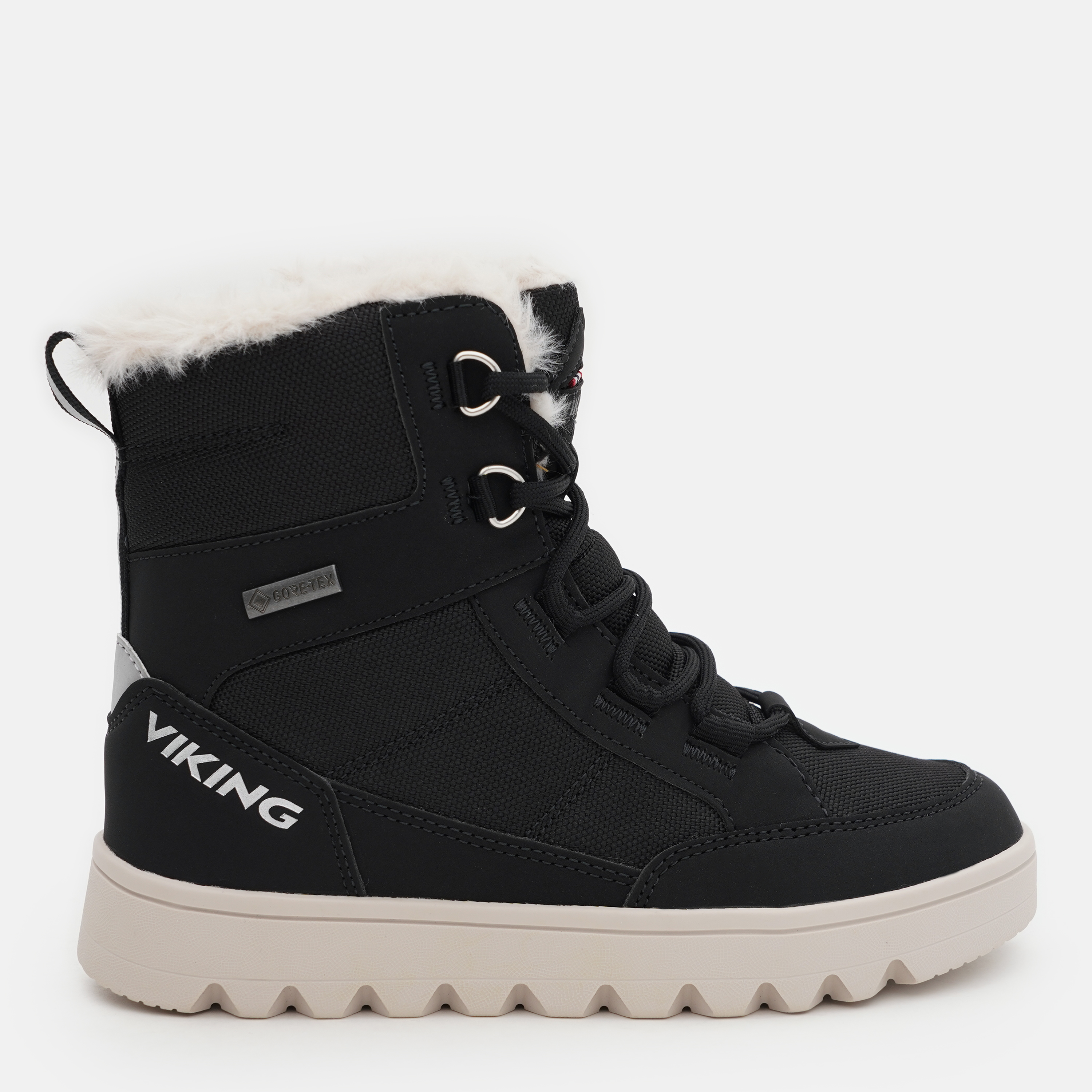 Акція на Підліткові зимові черевики для хлопчика Viking Fleek Warm GTX Zip 3-93810-2 37 Чорні від Rozetka