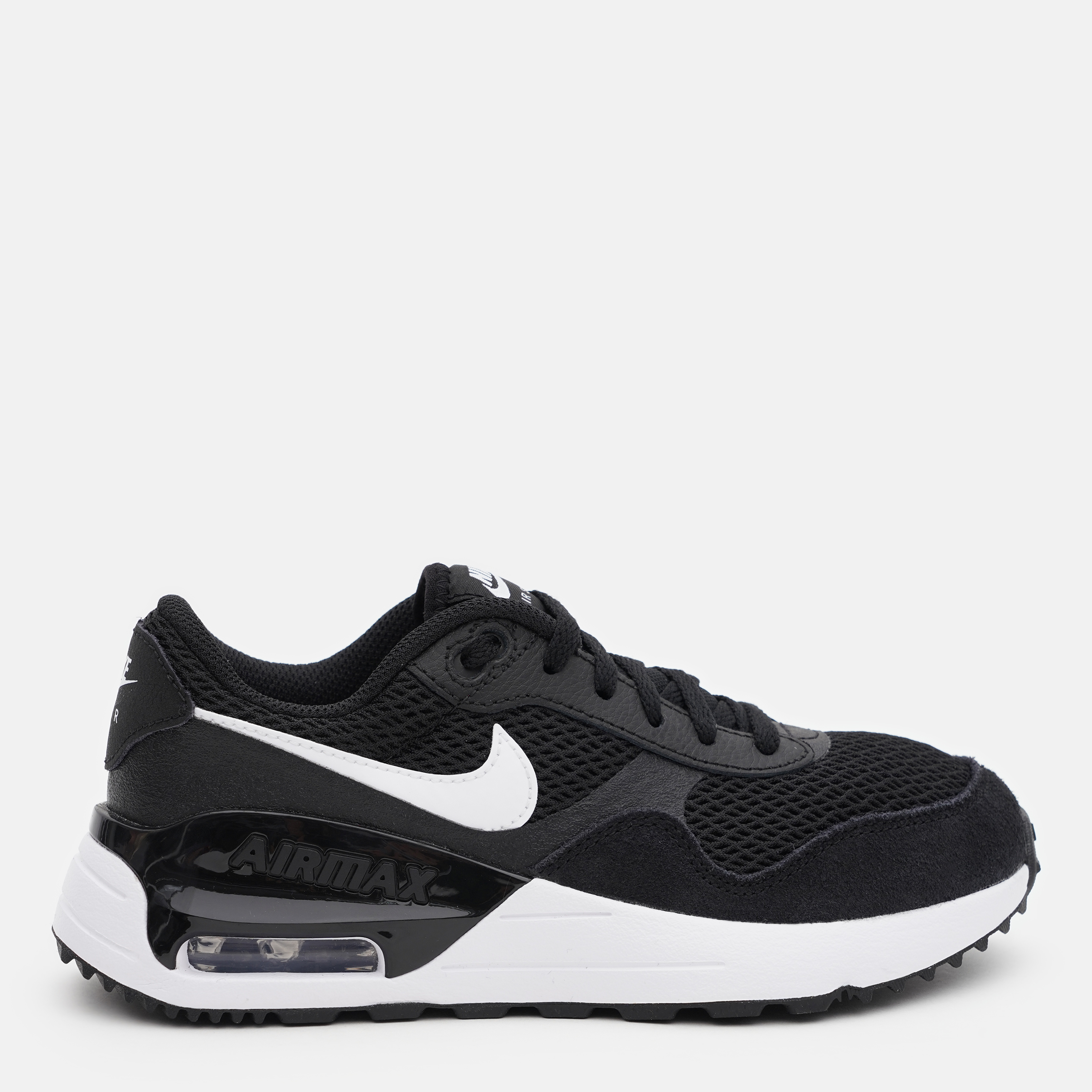 Акція на Підліткові кросівки для хлопчика Nike Air Max Systm (Gs) DQ0284-001 37.5 (5Y) Black/White-Wolf Grey від Rozetka