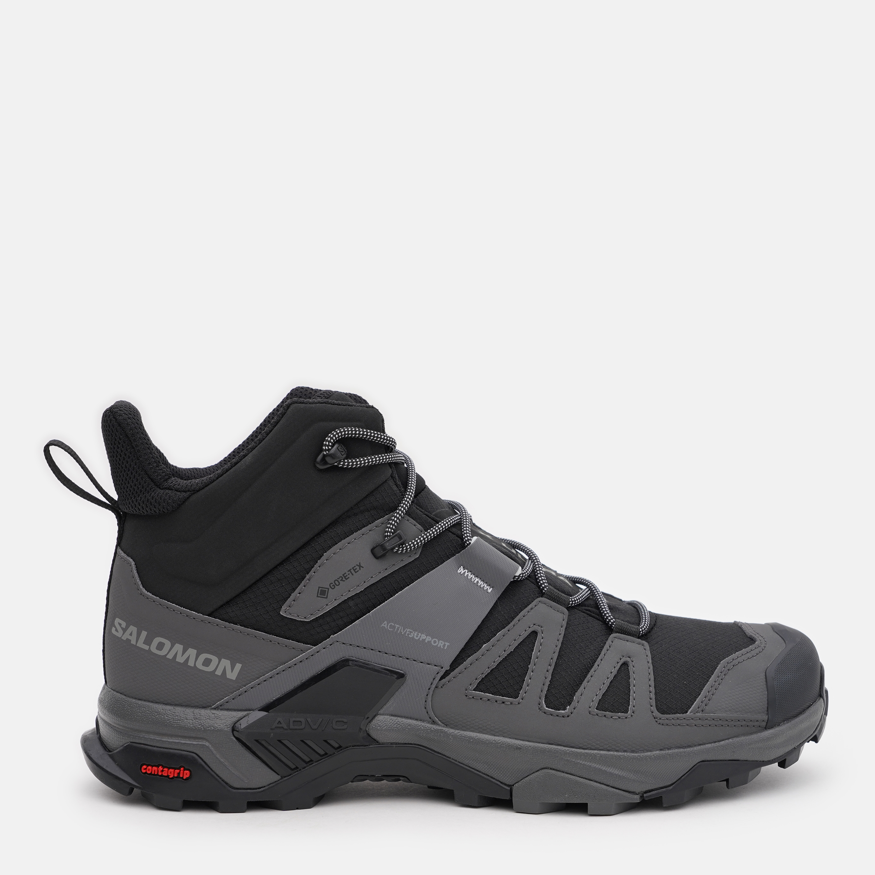 Акція на Чоловічі черевики з Gore-Tex Salomon X Ultra 4 Mid Gtx L41383400 42 (8.5US) 26.5 см Чорні від Rozetka